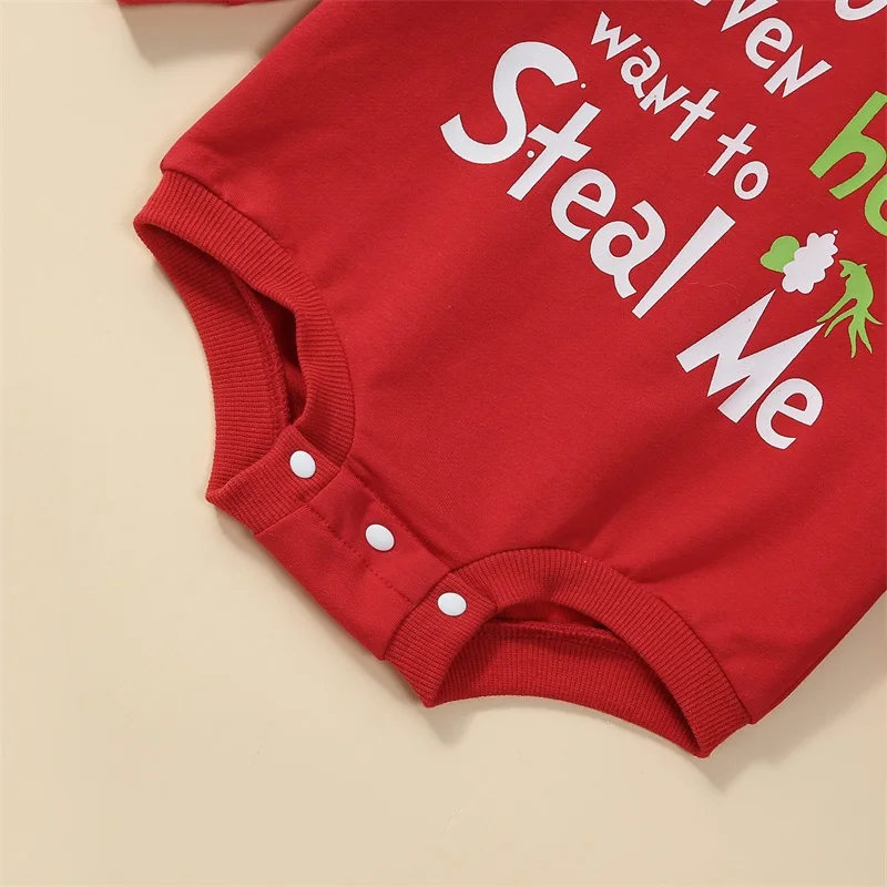 Noel Giysileri Erkek Bebek Kız Sevimli Mektup Baskı Ekip Boyun Uzun Kollu Kazak Romper Bebek Güz Kıyafetler