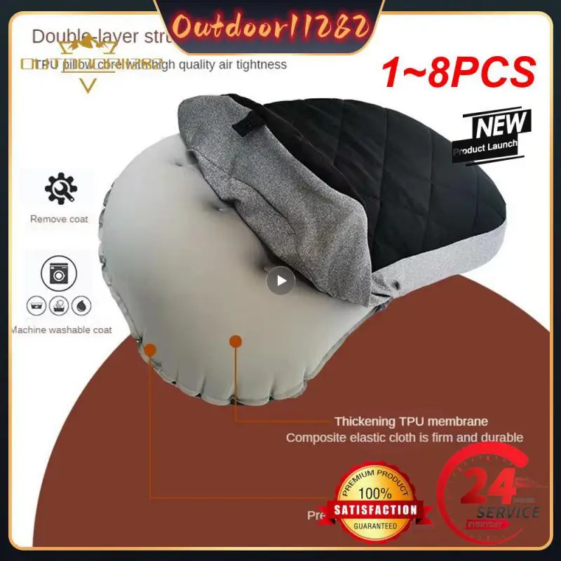 1~8 ADET Yenilebilir Yastık Açık Kare PVC TPU Boyun Yastık hava yastığı Kamp Gezisi Şekerleme Cihazı Sabit Kayış Durumda Rahatlatıcı Aracı