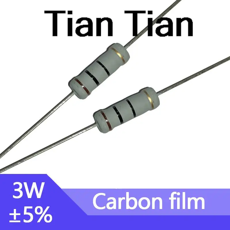 10 adet 3W Karbon Filmi 0.1 0.12 0.15 0.18 0.22 0.25 0.27 0.33 0.39 Ohm R Metal oksit film rezistans 5% 0.1 R 0.15 R 0.22 R 0.1 R-1M