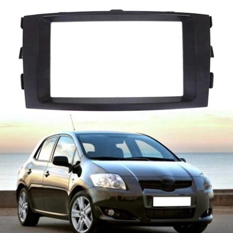 2Din Araba Fasya Toyota Auris 2006-2012 için Stereo Fascias Paneli Dash Montaj Kurulum araç DVD oynatıcı çerçeve kiti In-Dash