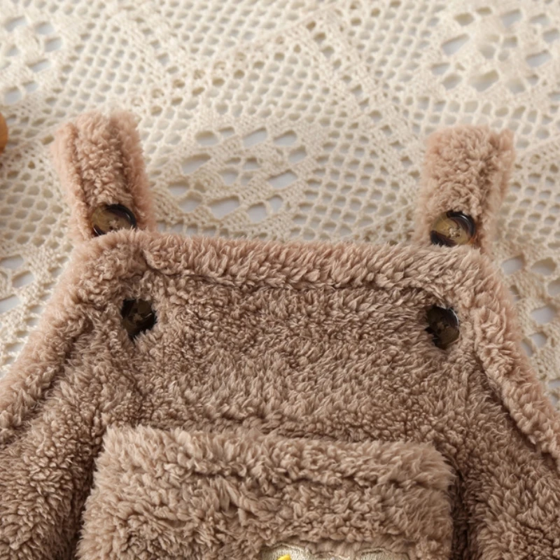 Bebek Kız Kış Giyim Bebek Karikatür İşlemeli Ayı Sonbahar Bodysuit Yenidoğan 6M 9M 12M 24M Açık Sling Romper Giysileri