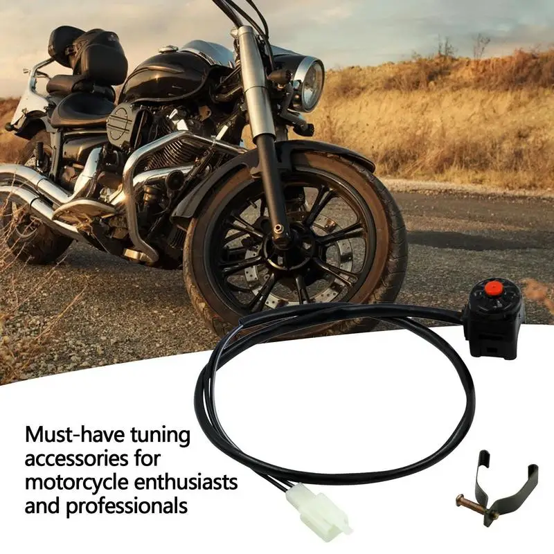 Motosiklet korna düğmesi Anahtarı Dayanıklı Metal motosiklet gidonu Anahtarı Sollama Şık Korna Anahtarları Motocross Aksesuarları