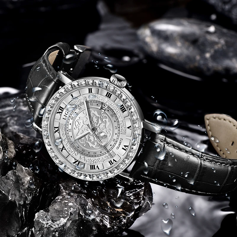LIGE Yeni kuvars erkek saati Moda Lüks Vintage İş Saatler Erkekler için Deri Kayış Rahat Spor Su Geçirmez Otomatik Tarih Saatler