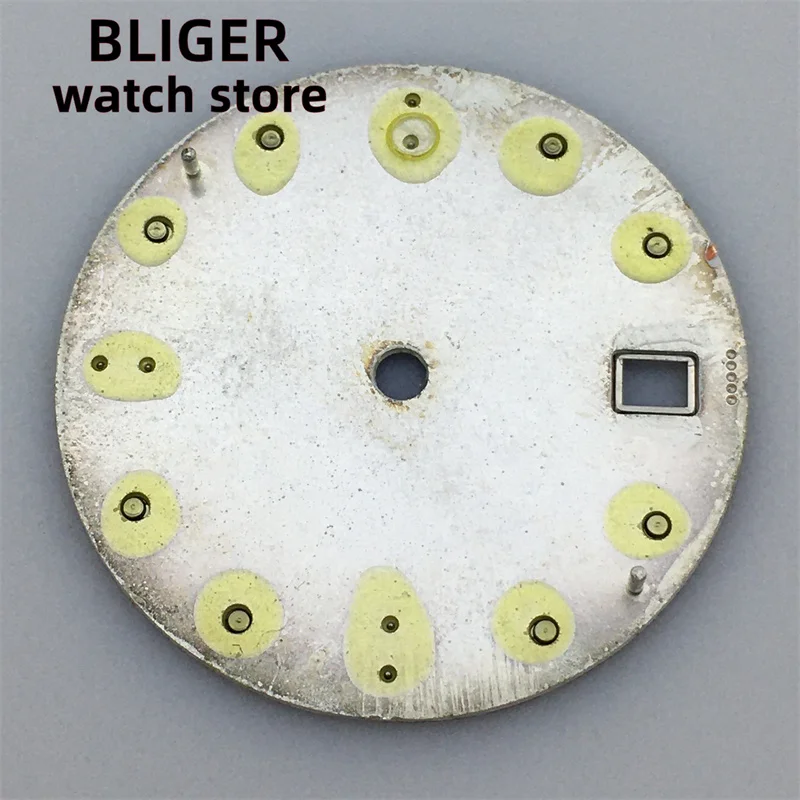 BLİGER Dial 28.5 mm Süper yeşil tüm ışık dalgalı Dial uyar NH35 NH36 hareketi