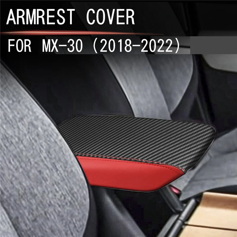 Mazda için MX30 MX-30 MX 30 2022 2023 Araba Kol Dayama Kutusu Kapağı Merkezi Kontrol Kol Dayama Pedi koruma kapağı Kırmızı